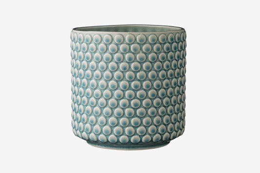 Bloomingville Scalloped Round Ceramic Flower Pot.